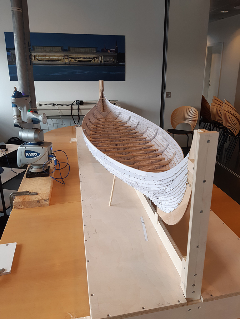 The model has been made by ship reconstructor Vibeke Bischoff at Roskilde Viking Museum