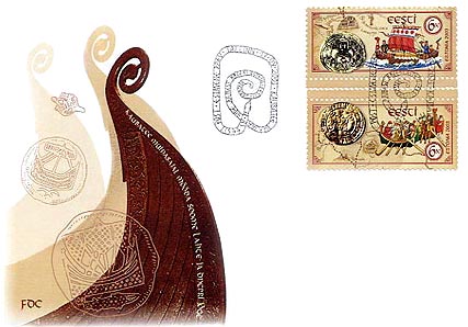 Ukraine is proud of its Viking inheritance, something they have celebrated on stamps. This one with an unmistakable profile.