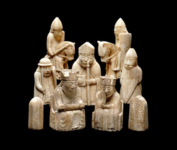 The Lewis chess pieces, likely made in Trondheim. (Photo: Nidaros Cathedral Restoration Works)