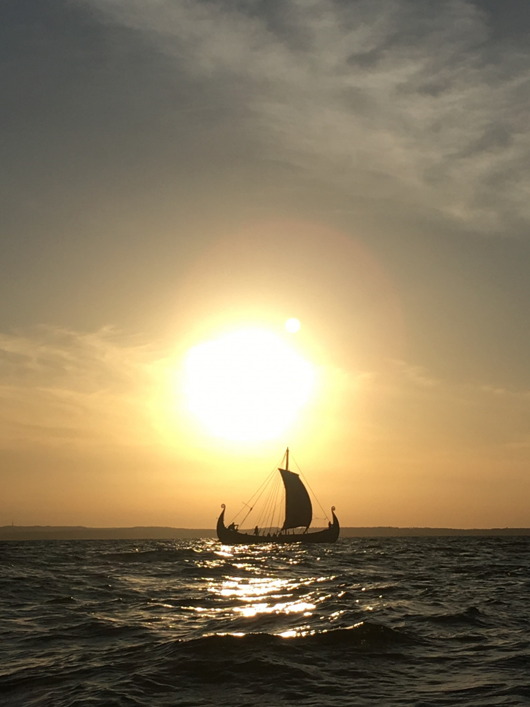 The Oseberg replica on high seas. (Photo: Nina Killie Øydvin)