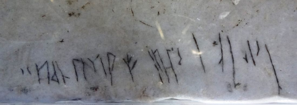 Halfdan was here – one of at least three runic inscriptions identified inside the Hagia Sophia.