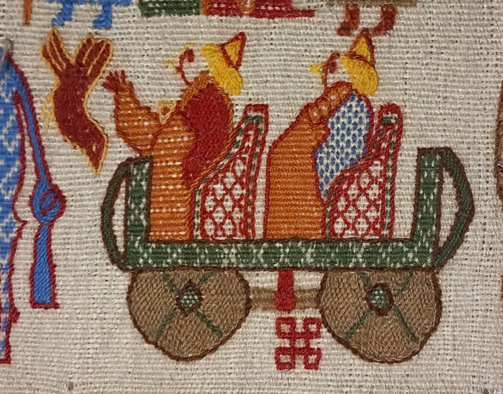 Detail from the reconstruction.
(Photo: Bente Skogsaas)