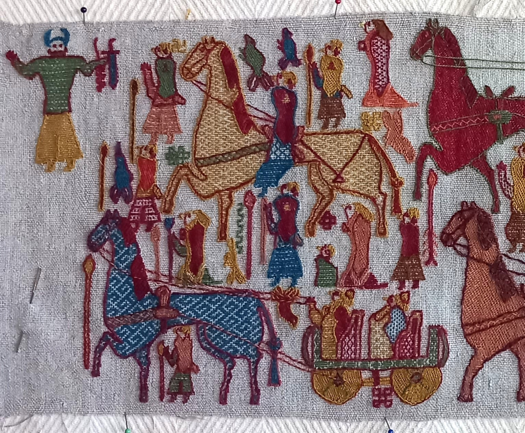Fragment 2 of the “Wagon Procession” – Bente’s reconstruction.
(Photo: Bente Skogsaas)
