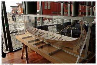 Modellen av det nye Osebergskipet. Foto: Jørgen Kirsebom