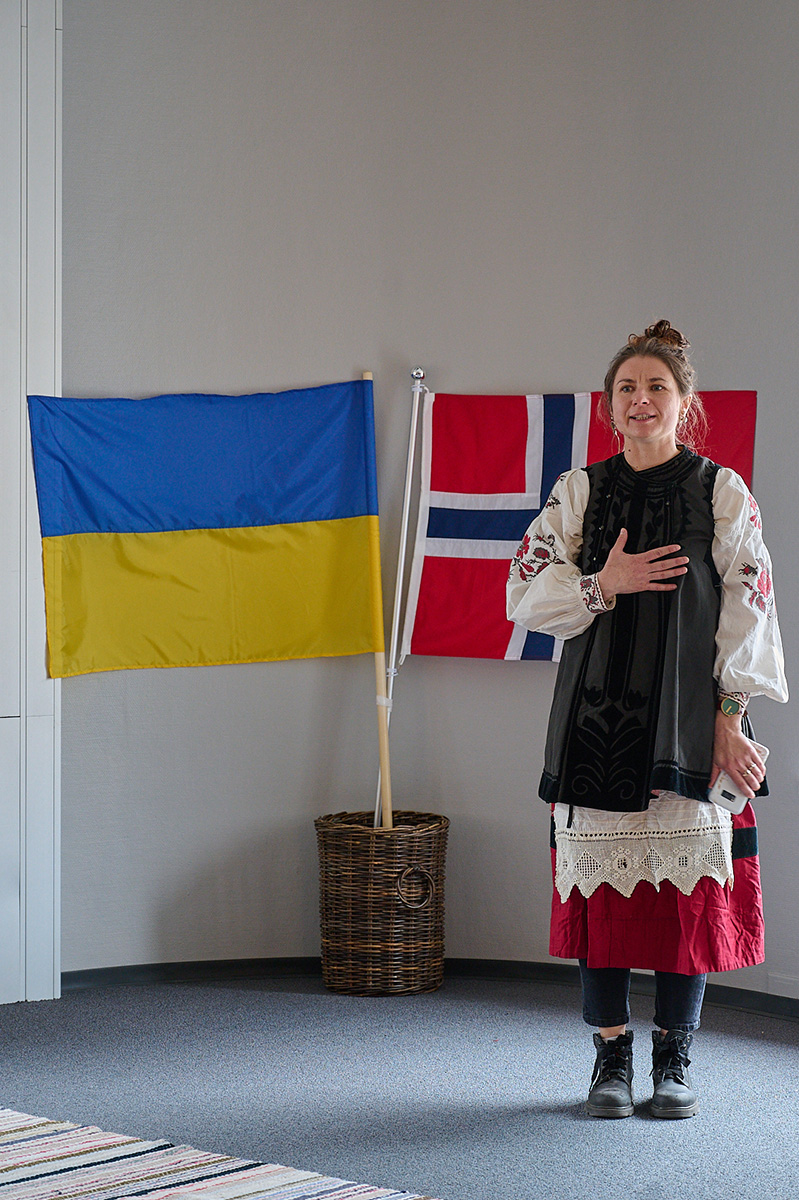 Anastasiia Smyk er selv ukrainer bosatt i Norge, initiativtager og den som skal ha driftsansvaret for den nye møteplassen. Foto: Willy Fredriksen
