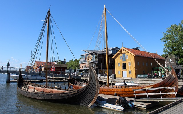 SAILED FROM TØNSBERG: Bjørn Farmann traveled far and wide to trade various goods with other merchants. The picture shows the ships Saga Oseberg and Saga Farmann.
Photo: Espen Jørgensen